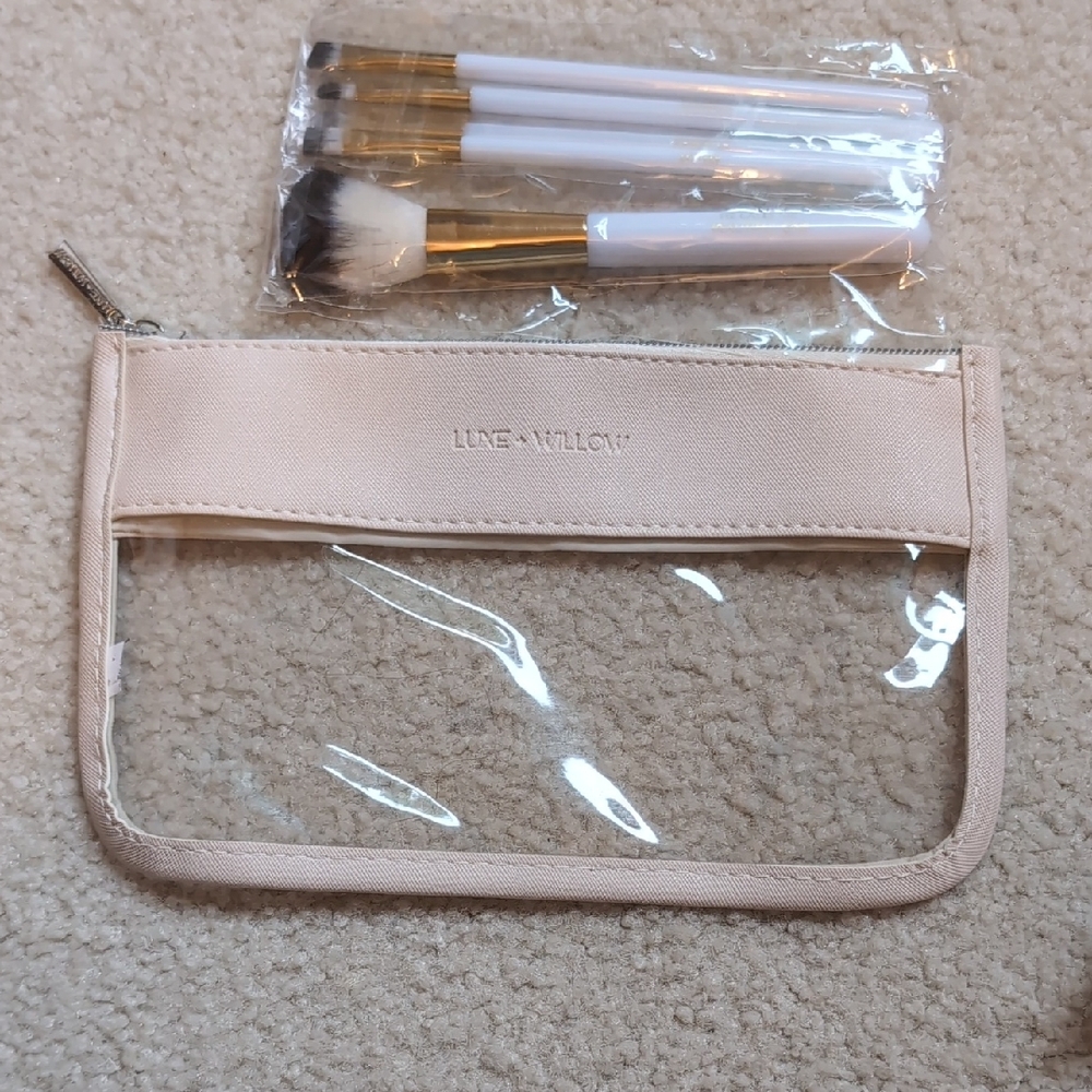 Luxe + Willow Cosmetic Pouch with Brushes